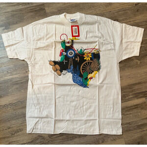 Vtg Single Stitch T-shirt Texas Beefy-T Cowboy Boots Long Horn 1992 NEW Size XL